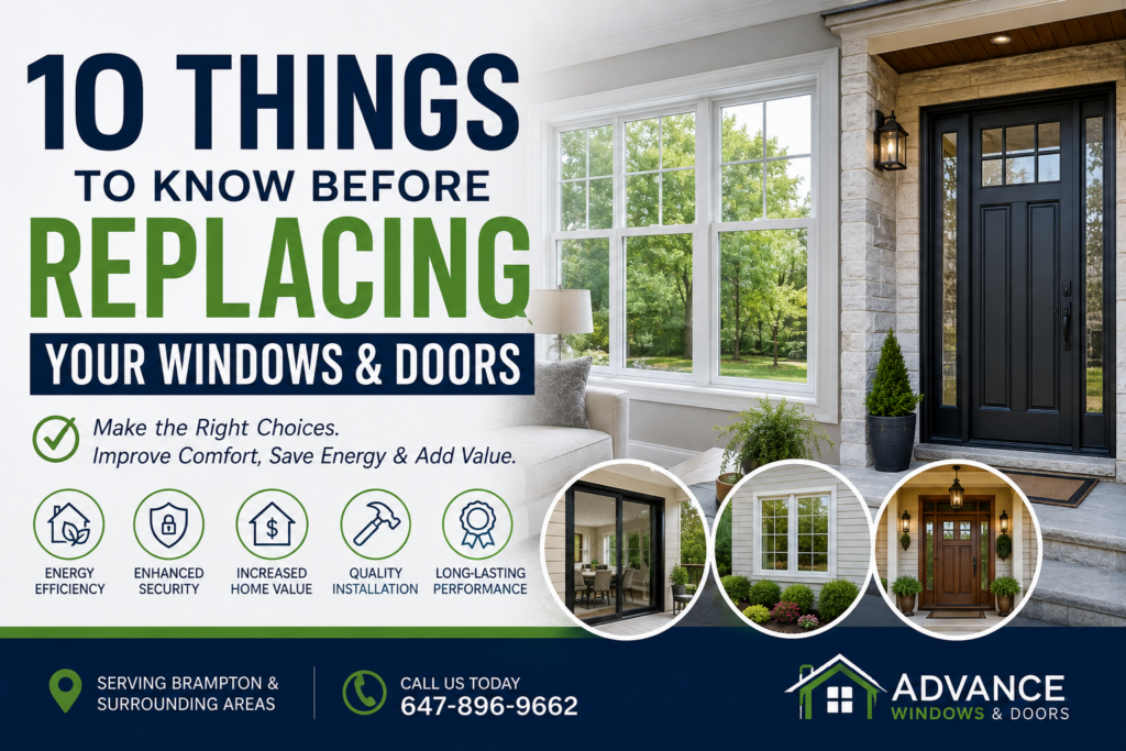 Planning a window replacement in Brampton Learn 10 essential tips before replacing your windows and doors to improve energy efficiency, security, and value.